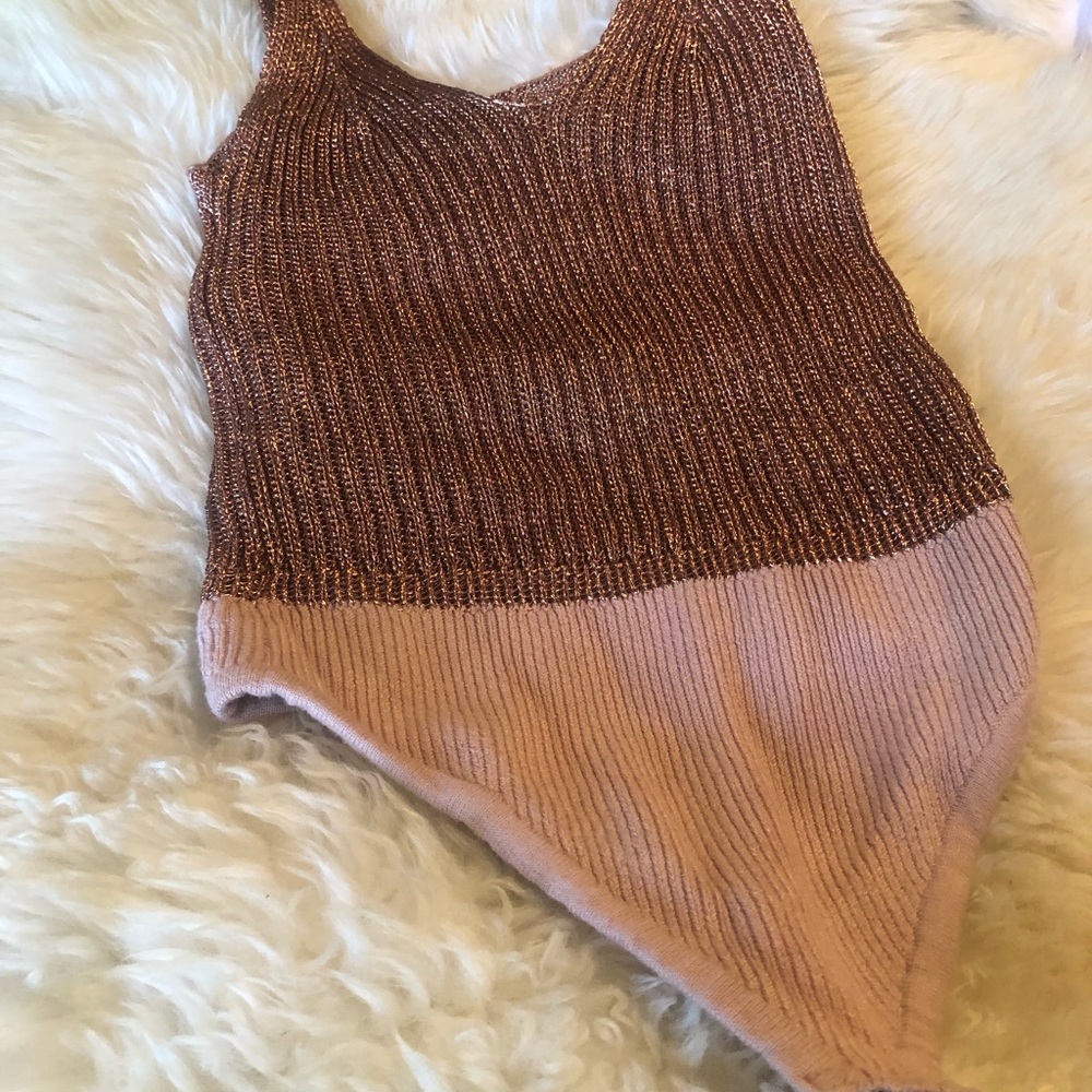 Intimately Free People Rose Gold Body Suit